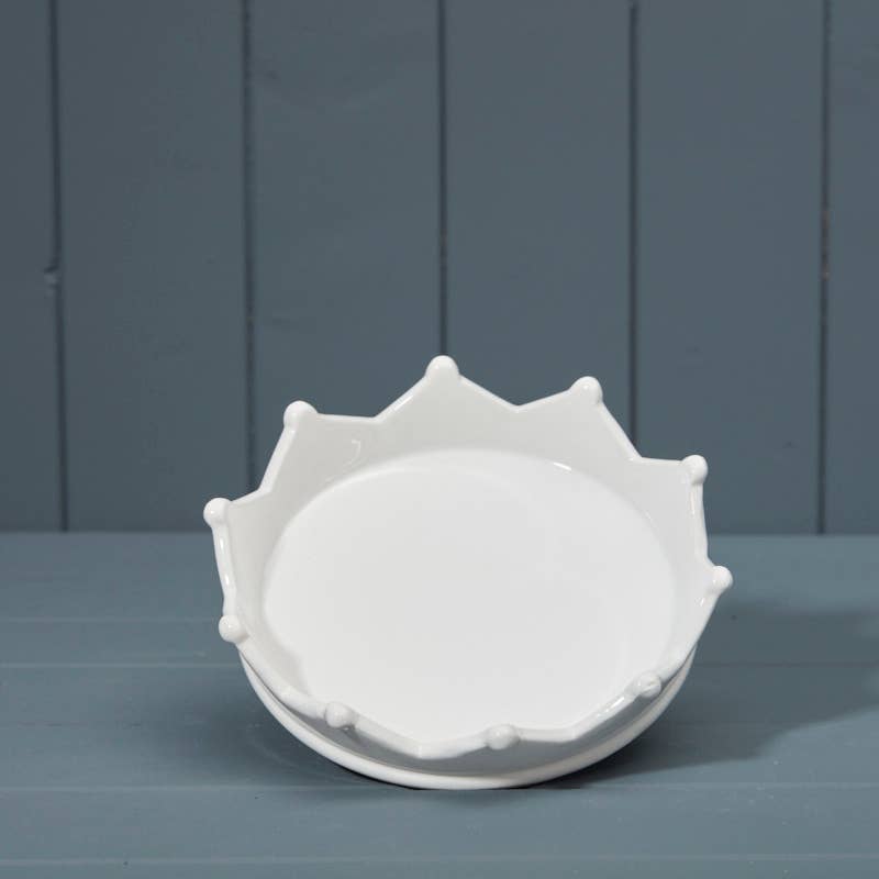 White Ceramic Crown Tray