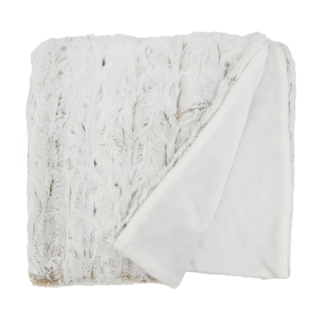 Faux Fur Throw: Natural / 50"x60"