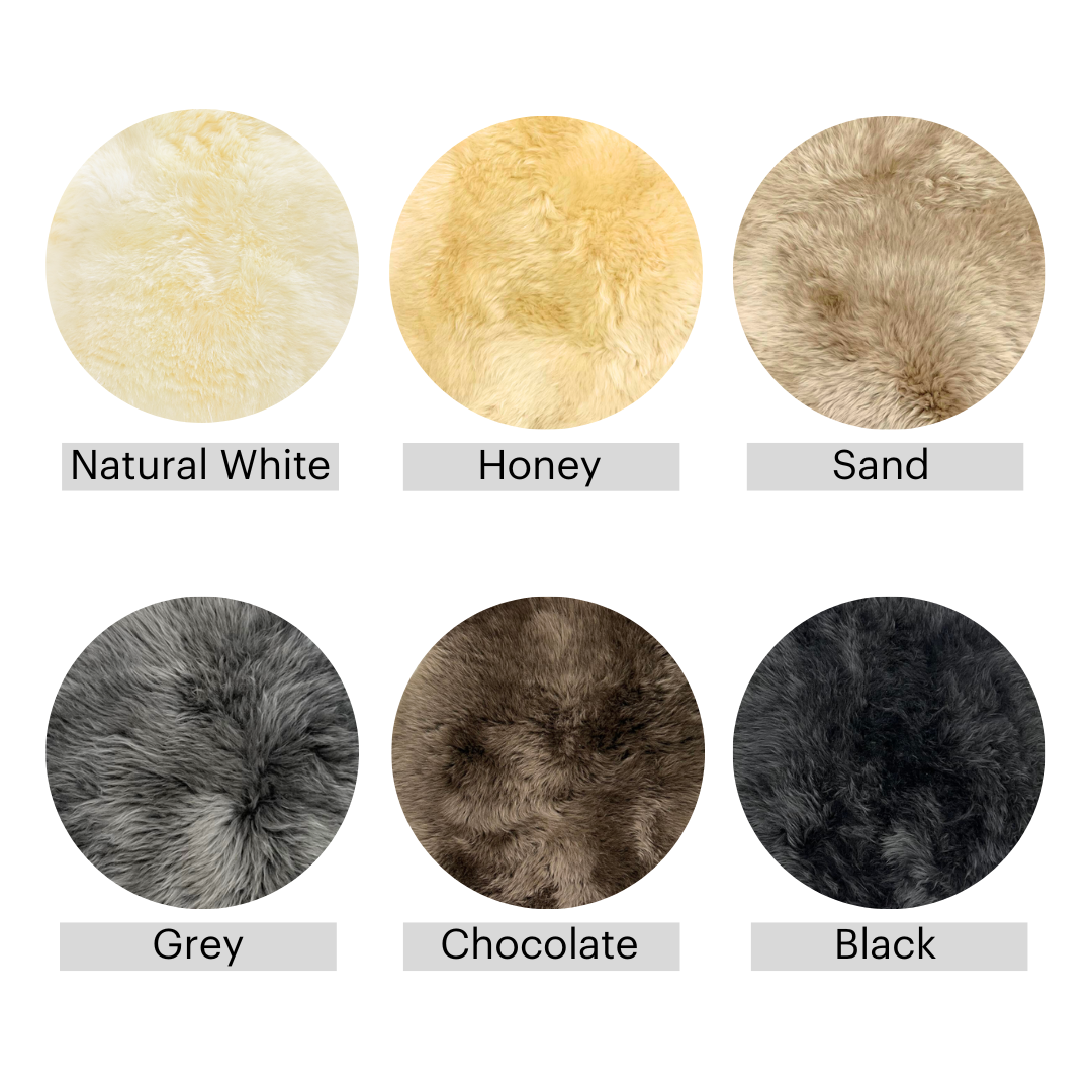 Sheepskin Seat Pads | NZ Made | Multiple Colours: Sand / Square / Long Wool