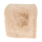 Warm Embrace Faux Rabbit Fur Throw: Natural / 50"x60"