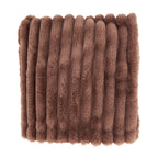 Cozy Comfort Faux Rabbit Fur Throw: Brown / 50"x60"