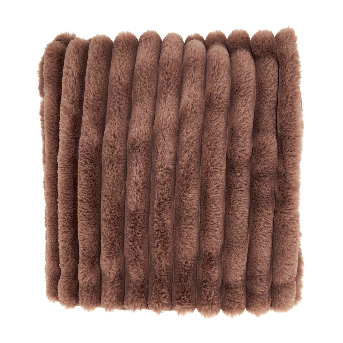 Cozy Comfort Faux Rabbit Fur Throw: Brown / 50"x60"