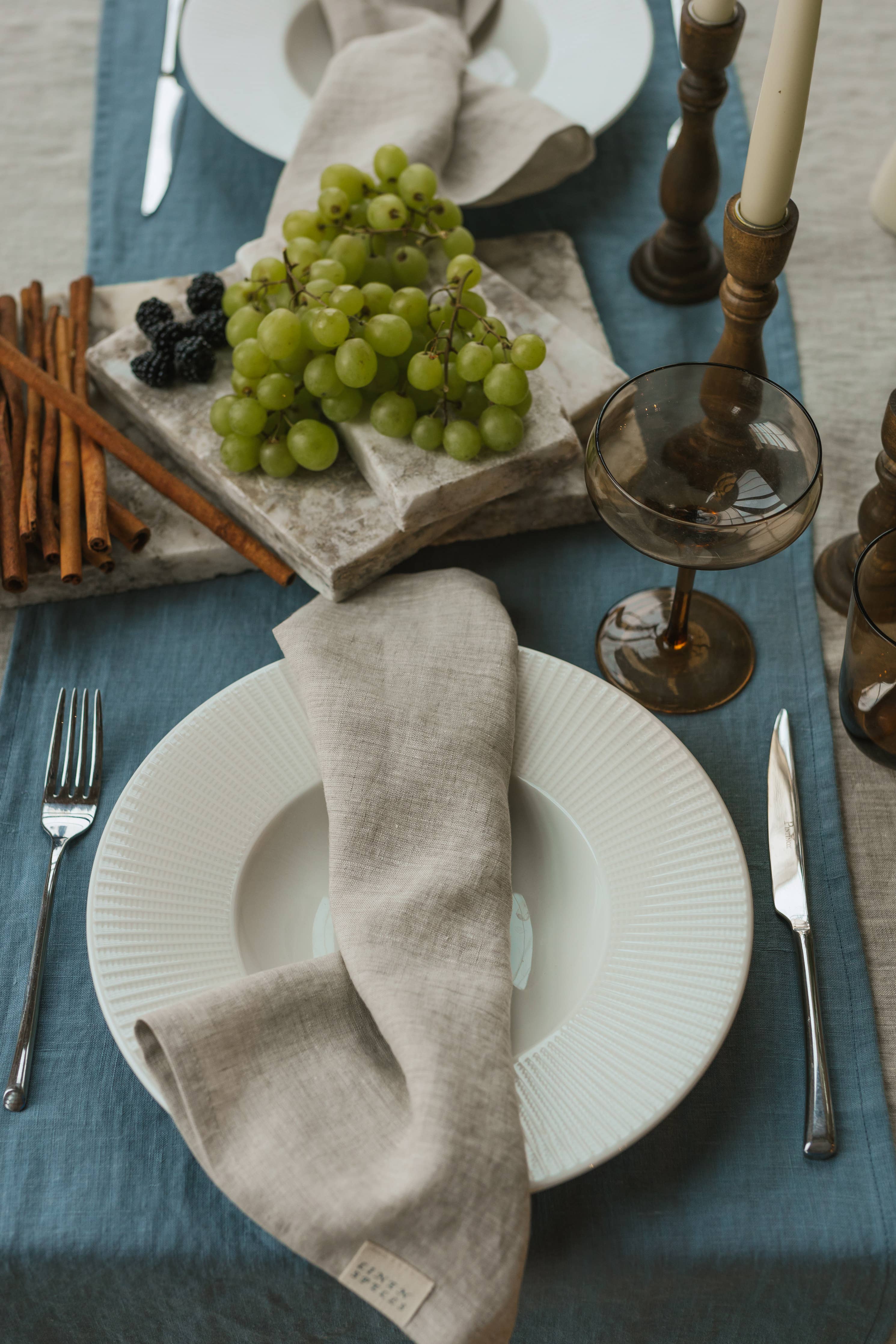 Natural Grey Linen Napkin Set Of 4: 20x20" / 50x50 cm