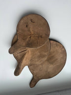 Round board with handle: Natural / Large