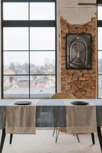 Natural Grey Linen Table Runner: 16x79" / 40x200 cm