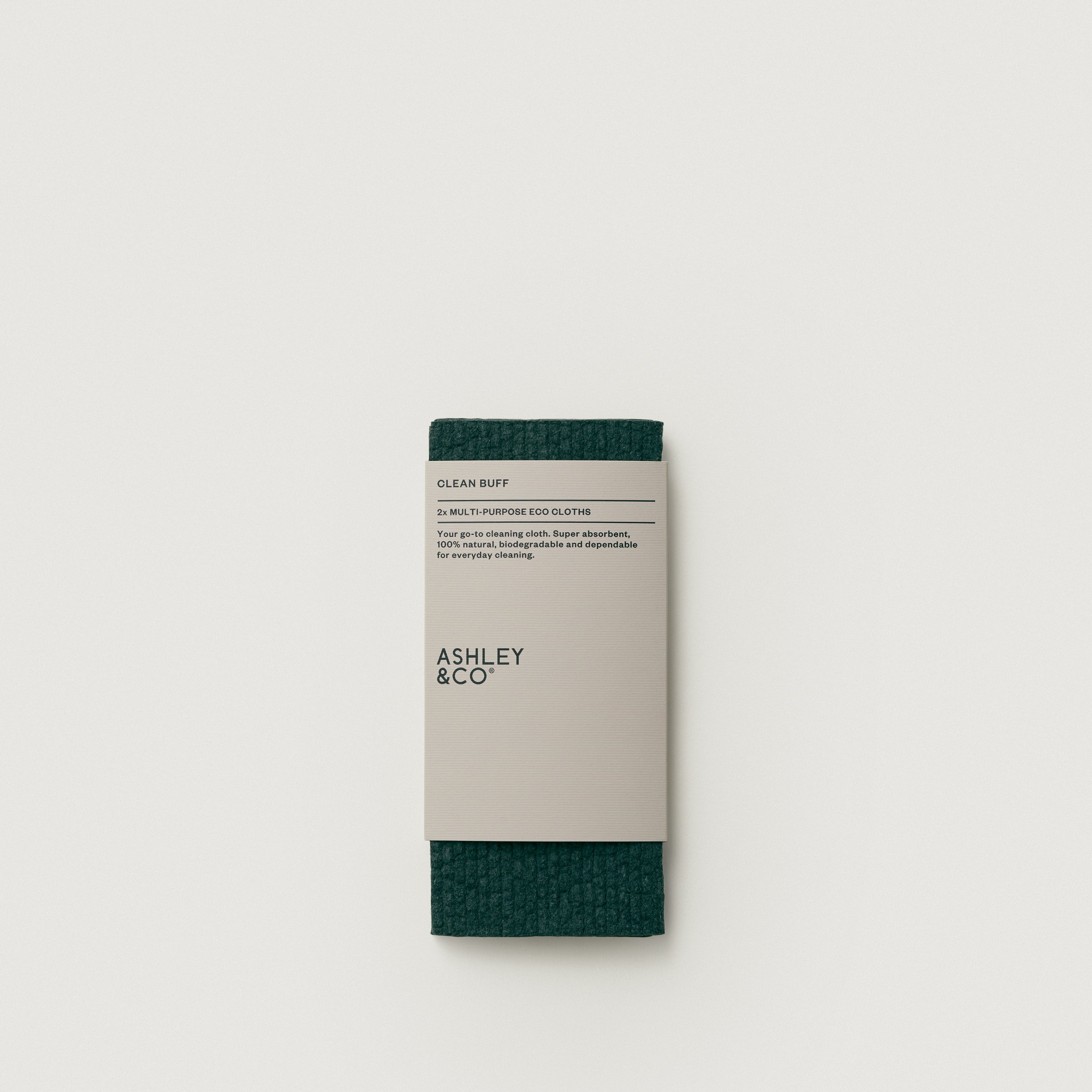 Clean Buff Eco Cloths (2pack) - Hushed Kale