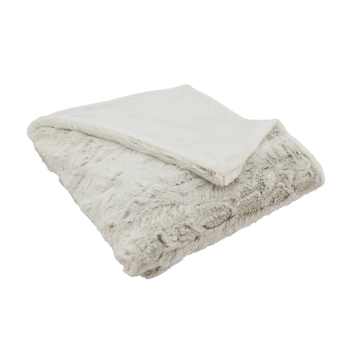Faux Fur Throw: Natural / 50"x60"