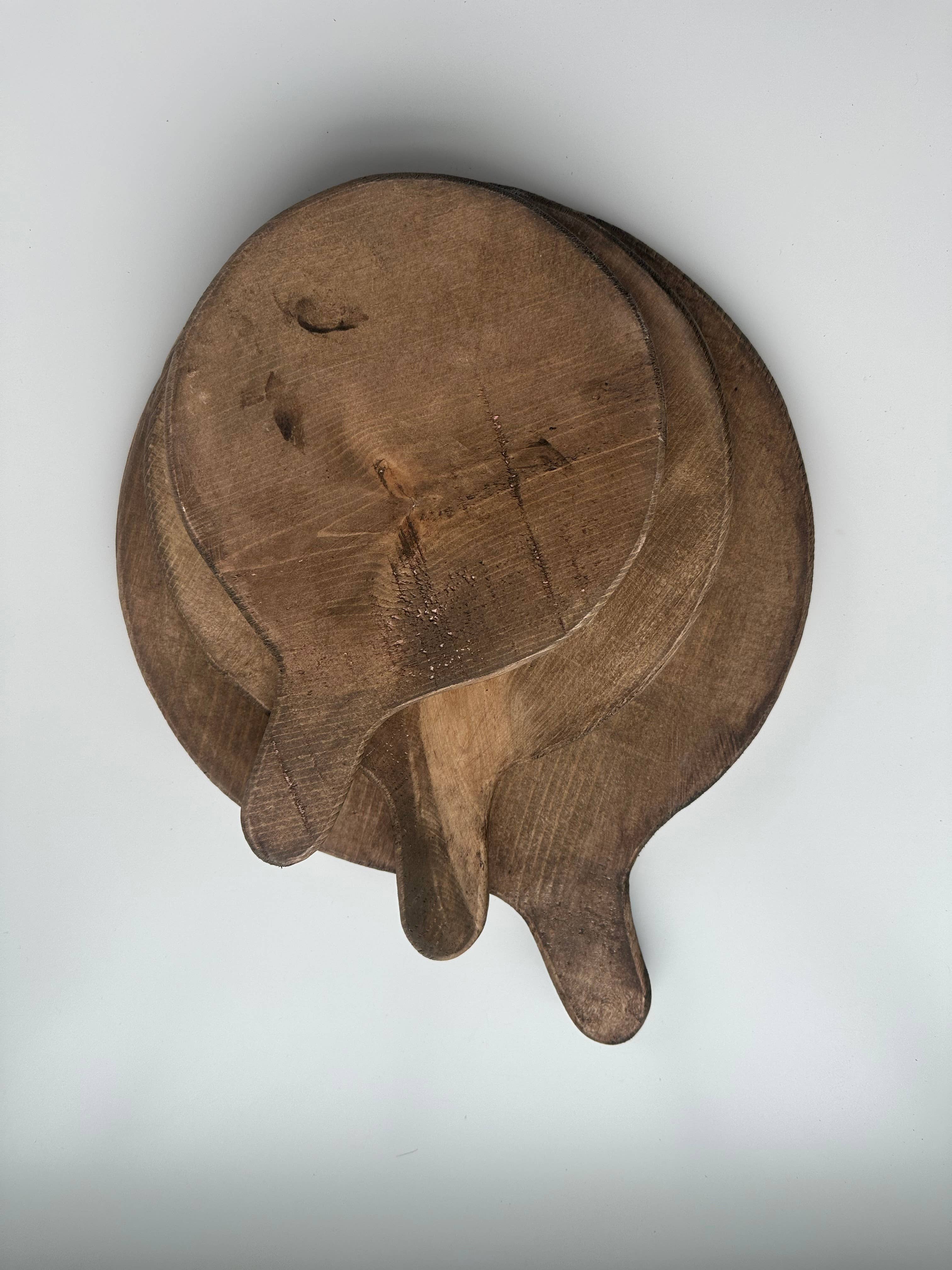 Round board with handle: Natural / Large