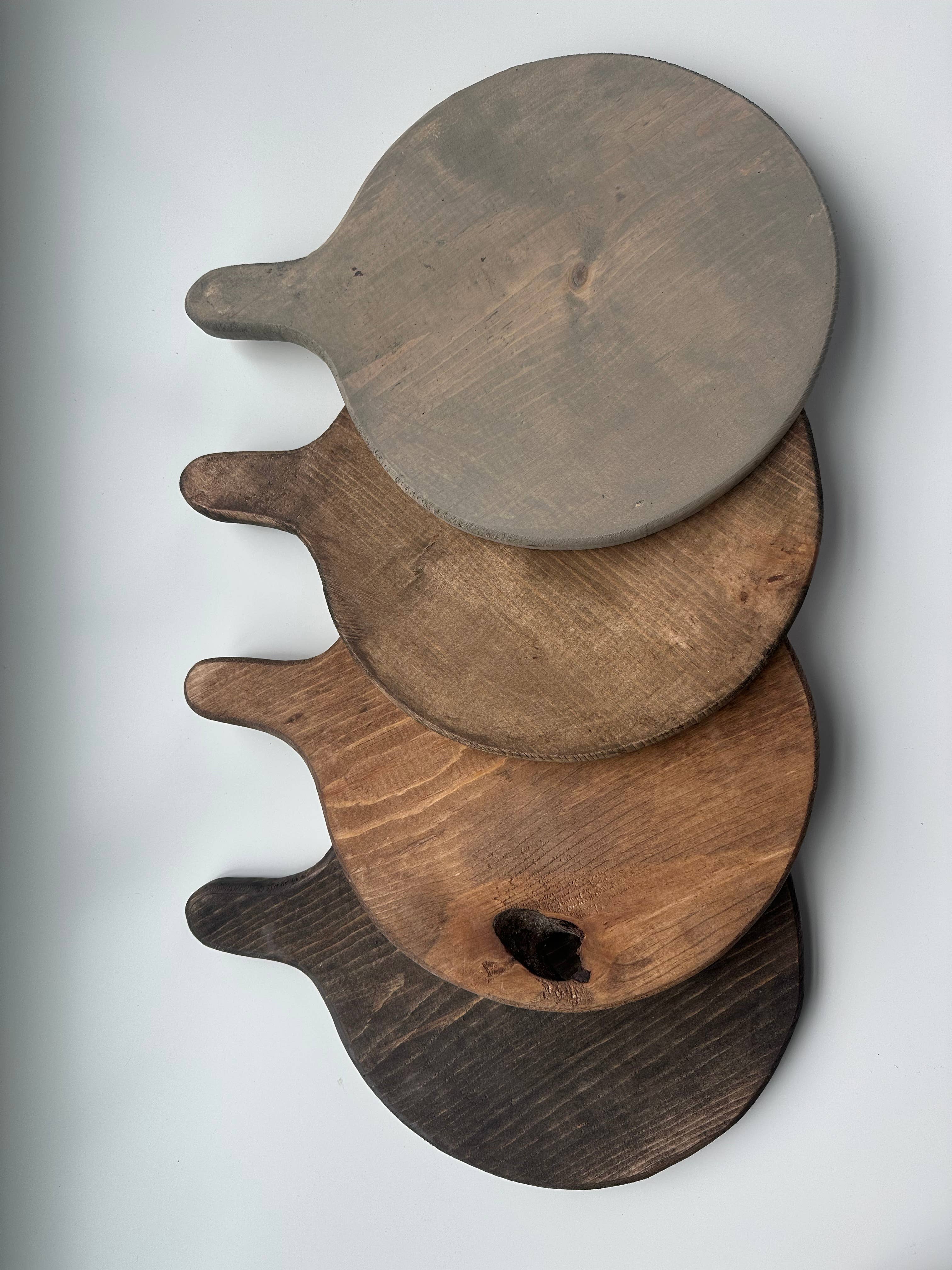 Round board with handle: Natural / Large