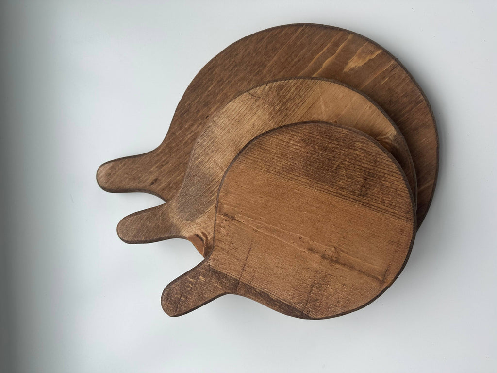 Round board with handle: Natural / Large